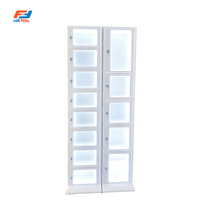 Armoire de rangement à éclairage LED blanc avec serrure à clé indépendante pour la réception de cadeaux dans les zones de rédemption de prix d'arcade