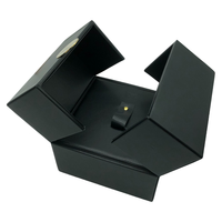 Boîte cadeau personnalisée en cuir PU avec logo professionnel, pour bijoux et montres, avec doublure en velours