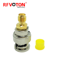 Conector Adaptador de Latón de Fábrica, Macho SMA a Macho BNC, Compatible con Cámaras RF SDI HD-SDI CCTV para Conectores