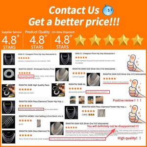 MON 01 Collier Moissanite Hip Hop Prix le Plus Bas <span class=keywords><strong>Argent</strong></span> Sterling 925 Tennis Iced Out 2mm 3mm 4mm - Product Image 4