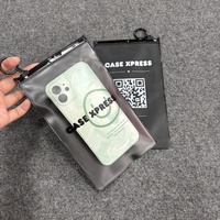Kemasan Kantong Zipper PVC Kecil Berkualitas Tinggi dengan Cetak Kustom, Bagian Depan Buram dan Belakang Hitam Matte untuk Casing Ponsel, Perhiasan Rambut