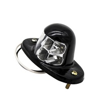 Feu de plaque d'immatriculation blanc 6 LED lumineux 12V 24V pour camion et remorque, avec cadre métallique chromé, pour une sécurité accrue