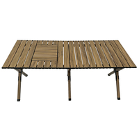 Table de camping pliable légère, table enroulable en aluminium, table portable avec sac de transport pour pique-nique, jardins, barbecue et fêtes