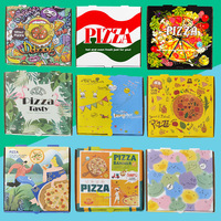 Umweltfreundliche, individuell bedruckte Wellpappkartons, schwarze Papierverpackung, Versand-Pizzakarton