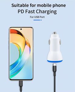 Factory USB Car Charger Fast Charging Type C Car Phone Charger <b>Adapter</b> for Phone Mobile Phone Portable Fast Car Charger - Product Image 4