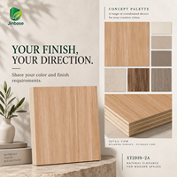 Panneaux de contreplaqué recouverts de placage droit, qualité E0, Jinbase XT2939-2A, couleur sable camel, 1220x2440mm