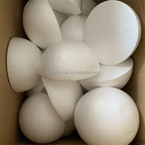 Boule de mousse florale solide blanche A-599, demi-boules en polyfoam, simples et détachables, nouvelle arrivée - Product Image 1