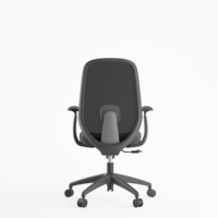 Silla de oficina ergonómica ejecutiva moderna de gran oferta, malla giratoria negra con respaldo medio ajustable para escritorios de computadora