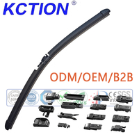 Penjualan Terbaik pabrik diproduksi wiper kaca depan tanpa bingkai dengan semprotan kaca depan lembut Multi adaptor lampiran Model tepi