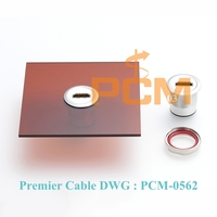Coupleur d'interface multimédia haute définition femelle à femelle Port HD adaptateur de connecteur de montage sur panneau rond câble 1080p 4k60hz 2.0