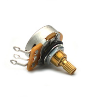 Potentiomètres de volume et de tonalité pour guitares électriques, à axe en laiton pur, logaires ou linéaires 250K/500K