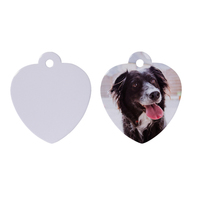 Commerci all'ingrosso Blanks 2D Sublimation Metal dog id name tag Double sides stampa Small bone shape pet tag