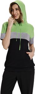 Fitspi top da <span class=keywords><strong>donna</strong></span> vestiti estivi felpe con cappuccio per camicie da <span class=keywords><strong>donna</strong></span> camicette Casual a maniche corte - Product Image 4
