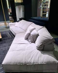 Nordic italiano minimalista tessuto angolo divano Set piccolo soggiorno amichevole rimovibile Design unico lavabile - Product Image 3