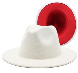 Chapeaux Fedora Unisexe Élégants Bicolores en Feutre Personnalisé, 40 Couleurs, Laine, Bord Large de 7,5 cm, pour Pêche, Fêtes, Vente en Gros 2023 - Product Image 5