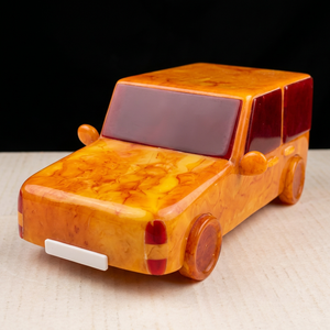 Modelo de Coche de Poliéster Pulido Hecho a Mano, Miniatura Decorativa de Jeep para Decoración de Escritorio de Oficina en Casa, Novedad Navideña - Product Image 1