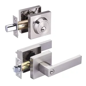 2024 duty lever lock with single deadbolt lock keyed Zinc alloy combo door Lock