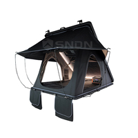 SNDN 4x4 Pickup SUV Auto Camping Aluminium Dachzelt 59KG Leichtgewichtiges Dreieckiges Muschelförmiges Hartschalen-Dachzelt