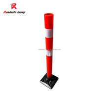Delineador Tubular Flexible Roadsafe, Altura Personalizable / Base Flexible de PE+PP de 1.1 kg, Poste de Advertencia Vial para Tráfico