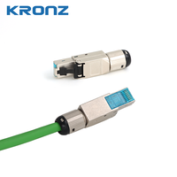 Conector de Terminación de Campo RJ45 Sin Herramientas KRONZ, Totalmente Blindado para Cat.6/6A/7 (23-24 AWG), Conector Ethernet de 100W