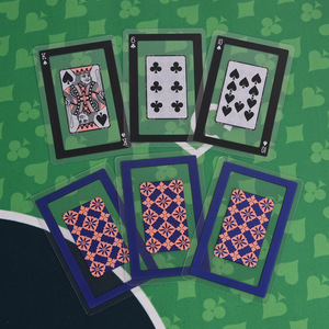 Cartes à jouer en plastique PVC transparent à bordure creuse, haute résistance, anti-pliage, lavables, créatives, pour <span class=keywords><strong>poker</strong></span> de table en tournoi en intérieur - Product Image 1