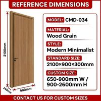 Plaques de porte en bois en promotion – Portes en bois modernes personnalisées 48 dB, intérieures massives pour appartement, hôtel, bureau, chambre