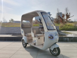 Beixiu Triciclo <span class=keywords><strong>Elettrico</strong></span> 1000W per Adulti, 60V, 3 Posti, Tipo Rickshaw con Cabina e Carico Aperto - Product Image 3