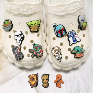 Wholesale Anime Cartoon Yoda Elf <strong>War</strong> <strong>Stars</strong> Clog Shoe <strong>Charms</strong> Classic Movie Shoes Decoration for Boys Girls Teens Kids Party Favor - Product Image 1
