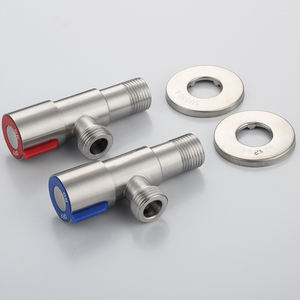 モダンな浴室用アングルバルブ 304ステンレス鋼 1/2インチ 水道制御安全継手 ブラッシュドニッケル仕上げ - Product Image 5