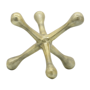 Scultura Decorativa Moderna con Finitura Dorata, Ornamento d'Arredo per Soggiorno o Bagno - Product Image 5