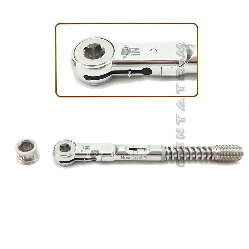 Chiave Dinamometrica Universale FABCO 10-50 Ncm Per Uso Dentale - Con Inserti 4.0mm E 6.35mm
