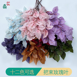 ดอกกุหลาบประดิษฐ์ 55 ซม. สีฟ้าหมอก สำหรับตกแต่งงานแต่งงาน น้ำหนักเบา ทำจากพลาสติกและผ้าไหม - Product Image 2
