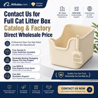 Litière pour chat extra large à ouverture supérieure avec côtés hauts anti-éclaboussures, toilette semi-fermée avec pelle pour grands chats