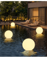 Lampe de piscine étanche IP68, solaire et rechargeable par USB, globe LED RGB pour aménagement paysager, télécommande, lampe de jardin extérieure