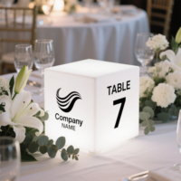 Lámpara de cubo LED recargable con control remoto E26 Base-Luz de noche de brillo suave para decoración de guardería y hogar Iluminación de cabecera moderna