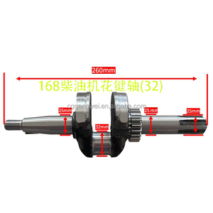 <span class=keywords><strong>Vilebrequin</strong></span> <span class=keywords><strong>de</strong></span> pièces <span class=keywords><strong>de</strong></span> réparation <span class=keywords><strong>de</strong></span> moteur diesel en acier allié 168f170f avec clé plate/cannelée/arbre conique - Product Image 3