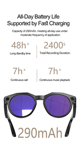 2026 Smart Sunglasses AI Translation Camera Glasses 8MP Resolution Camera Portable Video Recording Wireless for <b>Phone</b> Calls Smar - Product Image 6