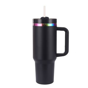 Termo Aislado de Gran Capacidad (40 oz) Más Vendido Transfronterizo, Taza para Café Helado, Vaso Portátil para Coche, Electrochapado - Product Image 5