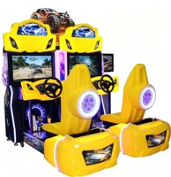 Machine d'arcade de course automobile à monnayeur, console de jeu en plastique, garantie 1 an pour centre de jeux