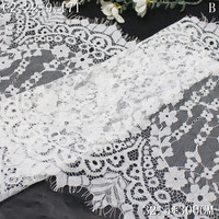 Dentelle Chantilly en gros pour vêtements de nuit féminins, bordure florale en dentelle Chantilly de 32 cm de largeur