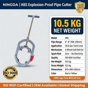 Explosionsgeschützter 6 bis 8 Zoll Klappbarer Rohrschneider Manueller Kaltschnitt Funkenfreies Schwerwandiges Stahl-Gasleitungs-Reparaturwerkzeug OEM - Product Image 2