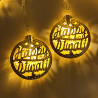 Guirlandes lumineuses LED Diwali, style lampe à huile indienne Diya, lumières féériques pour la décoration de la maison, Deepavali, Holi, cadeaux de festival, vente en gros
