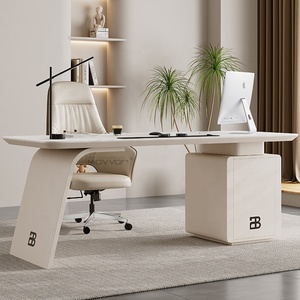 Escritorio de Oficina Modular Moderno Minimalista Italiano de Estilo Crema de Lujo Ligero con Placa de Roca y Madera para el Hogar y la Sala de <span class=keywords><strong>Estudio</strong></span> - Product Image 1