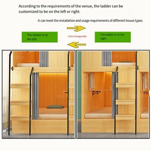Cama Literas Doble Vertical, Cápsula de Dormir para Campamentos de Entrenamiento, Hostal Juvenil, Espacio de Descanso, Cápsula Espacial, Literas Superior e Inferior - Product Image 5