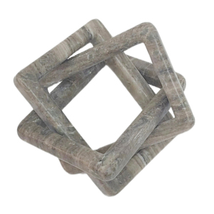 Scultura Moderna in Marmo con Nodo Geometrico, Ornamento Decorativo in Pietra per Tavolino da Caffè, Mensola, Soggiorno - Product Image 1