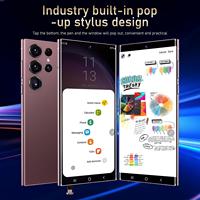 Nouveau Smartphone Android 12 S24 Ultra 5G à Prix Abordable 2025, 12 Go + 1 To, Grand Écran 6,8 Pouces, Batterie 6800 mAh, Double Carte SIM, Téléphone Portable de Jeu