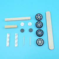 Petite voiture de fabrication bricolage manuel modèle de voiture répulsif paquet de matériel physique Science expérience jouet en bois jouet éducatif