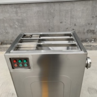 Hachoir à viande vertical électrique professionnel de qualité alimentaire pour boucherie, idéal pour la transformation de la viande et la fabrication de saucisses