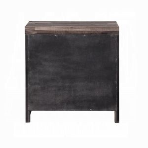 Table de chevet DB en bois massif à 2 tiroirs en chêne foncé de style antique moderne et luxueux pour chambre ou salon à usage d'appartement - Product Image 5