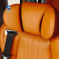 Chaises en cuir orange pour fourgonnette d'affaires OEM, 9 places, aménagement intérieur complet pour Foton Toano Long Travel